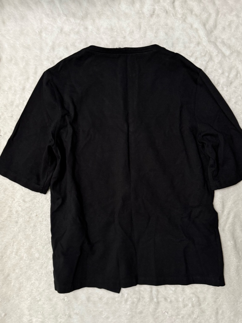 TOM WOOD Oslo Norway Black Button Tee - Picture 2 of 9